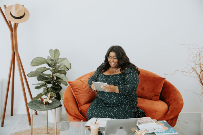 wedding planner working in office