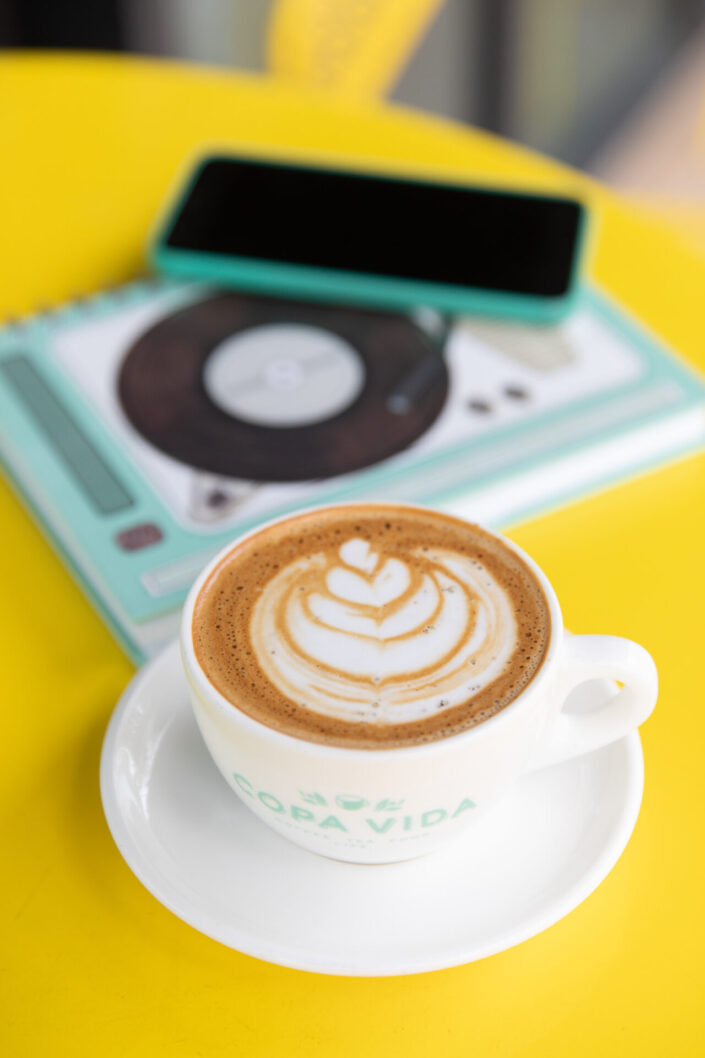 pretty latte design coffee shop