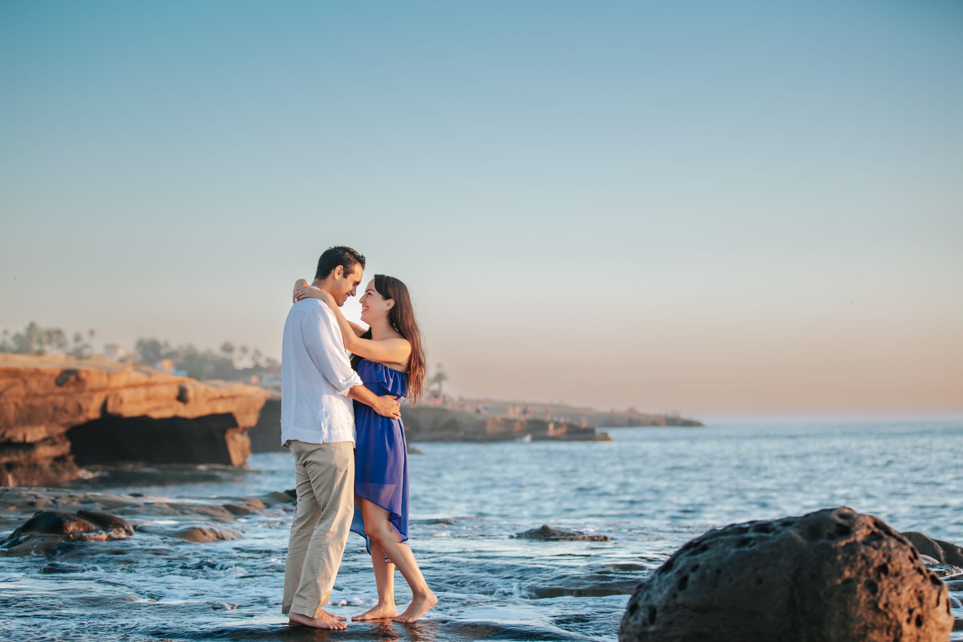 beach engagement photography