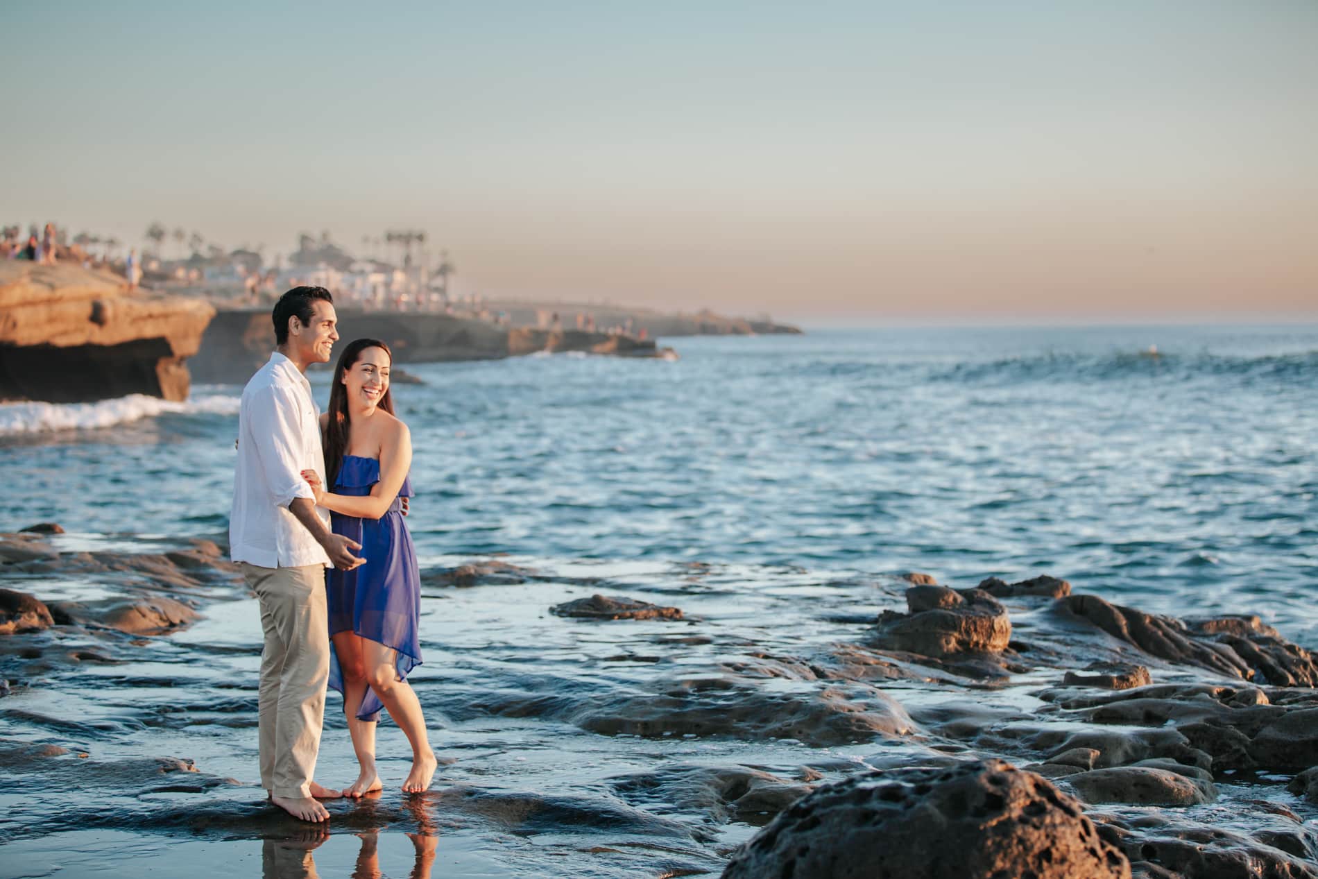 beach engagement photography